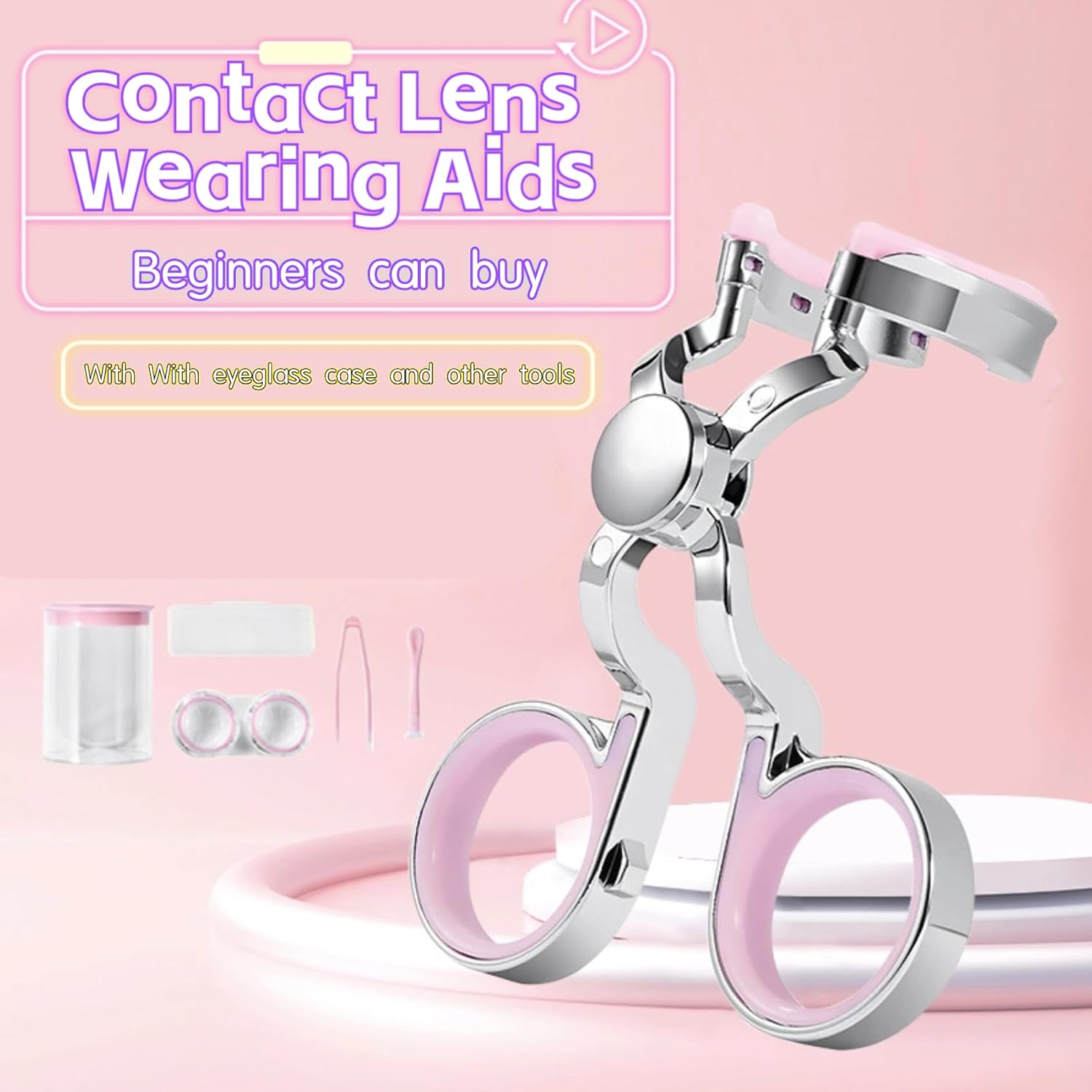 Women Eye Care Contact Lenses Applicator Tool