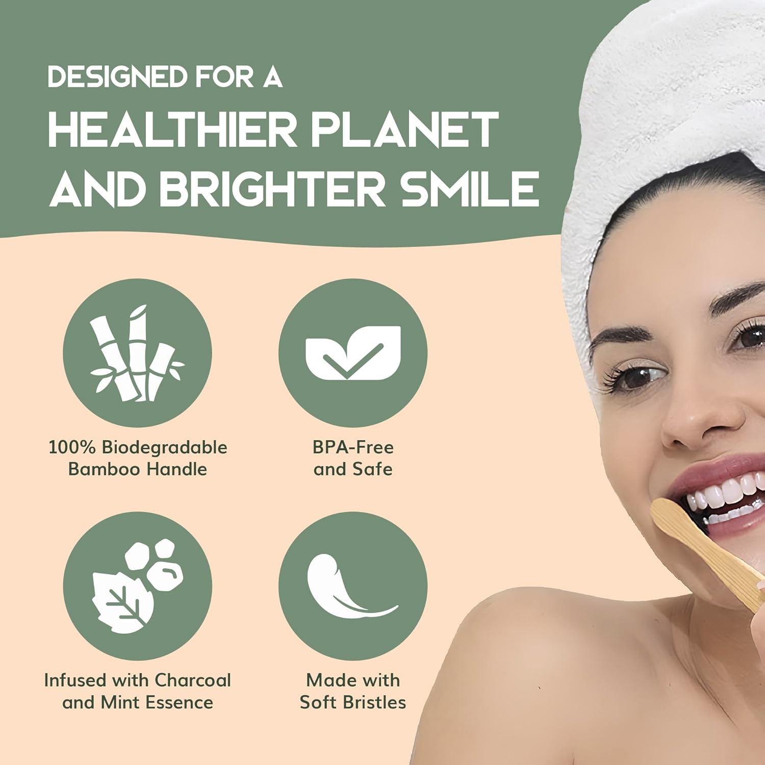 Bamboo Toothbrush For Sensitive Teeth | Extra Soft bristles