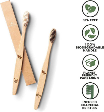 Bamboo Toothbrush For Sensitive Teeth | Extra Soft bristles
