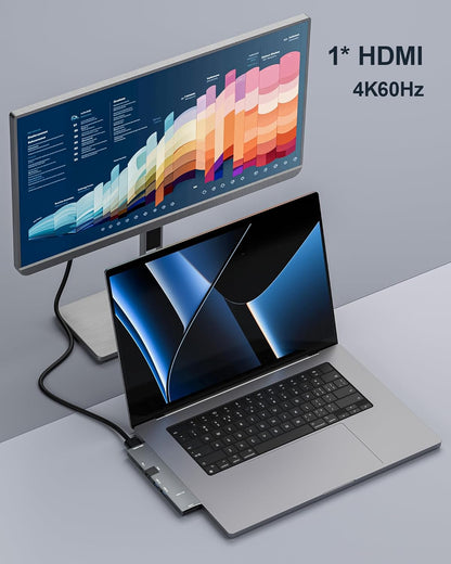 8 IN 1  USB C Hub for Laptop