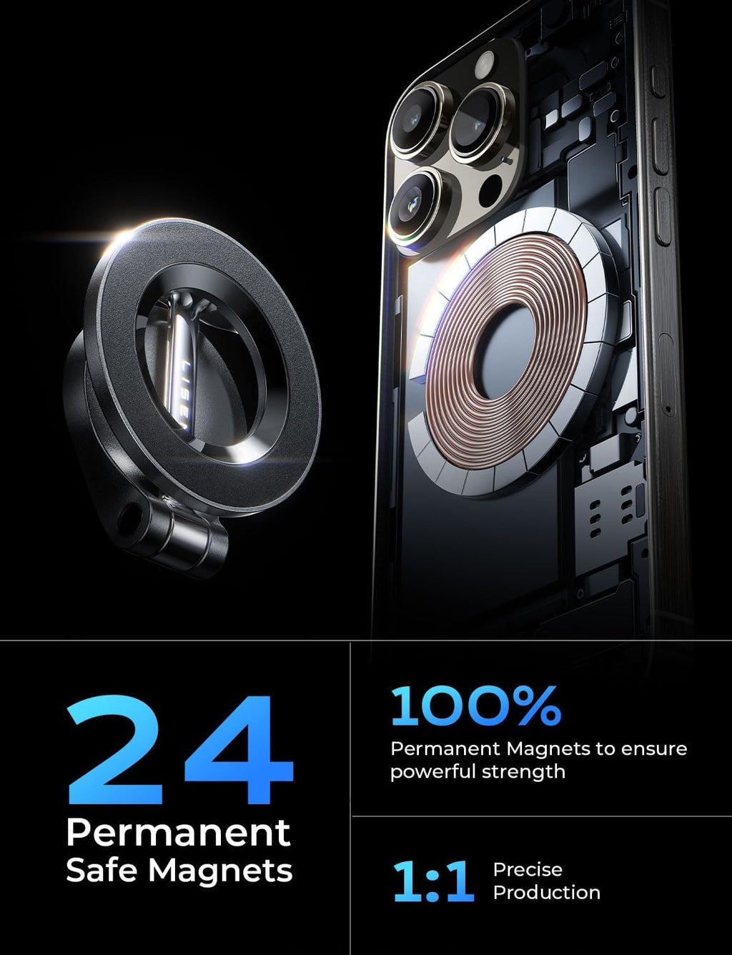 Magsafe Car Phone Holder, 360 Degrees Rotation