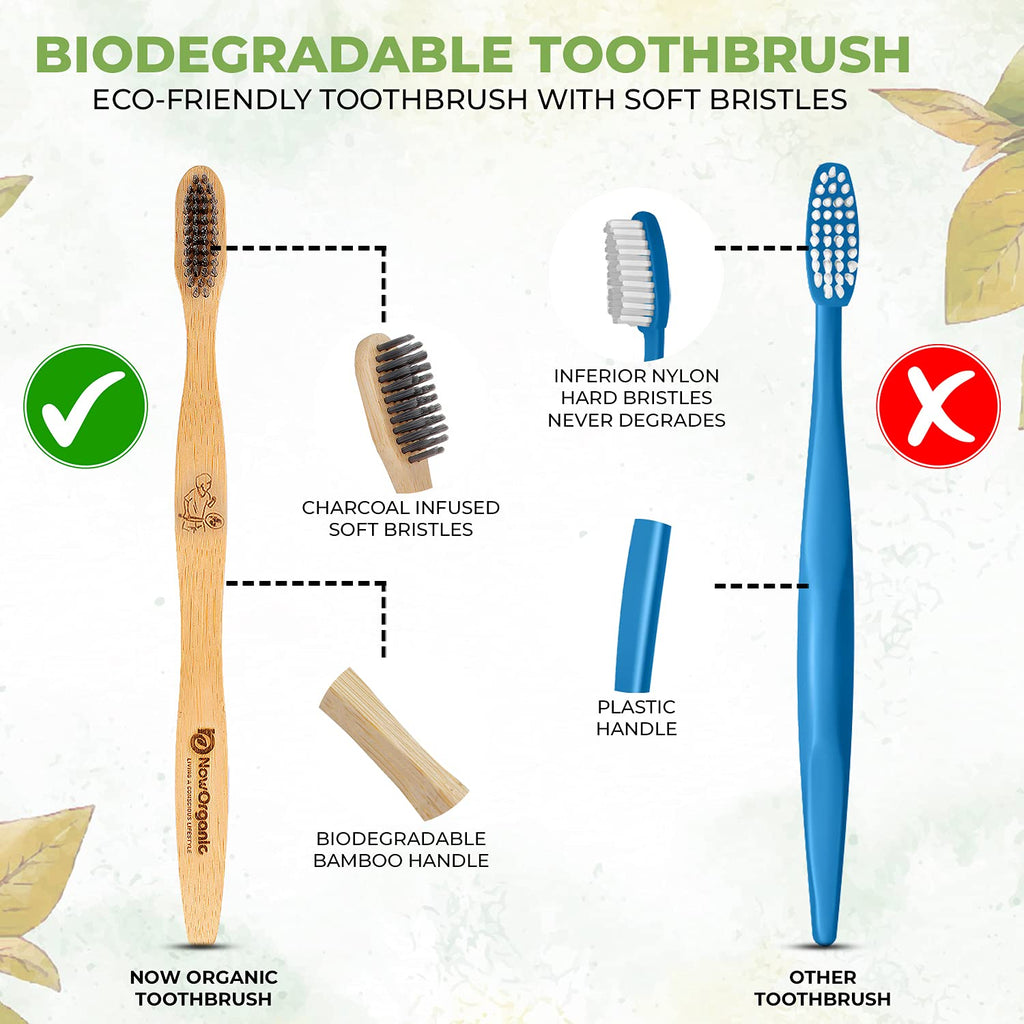 Bamboo Toothbrush For Sensitive Teeth | Extra Soft bristles