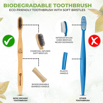 Bamboo Toothbrush For Sensitive Teeth | Extra Soft bristles