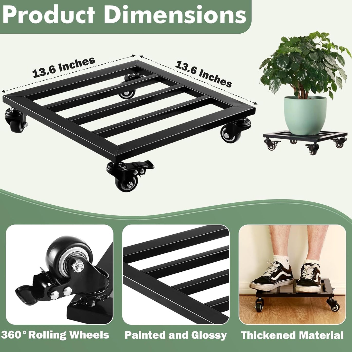 Moveable Wheel Plant Stand