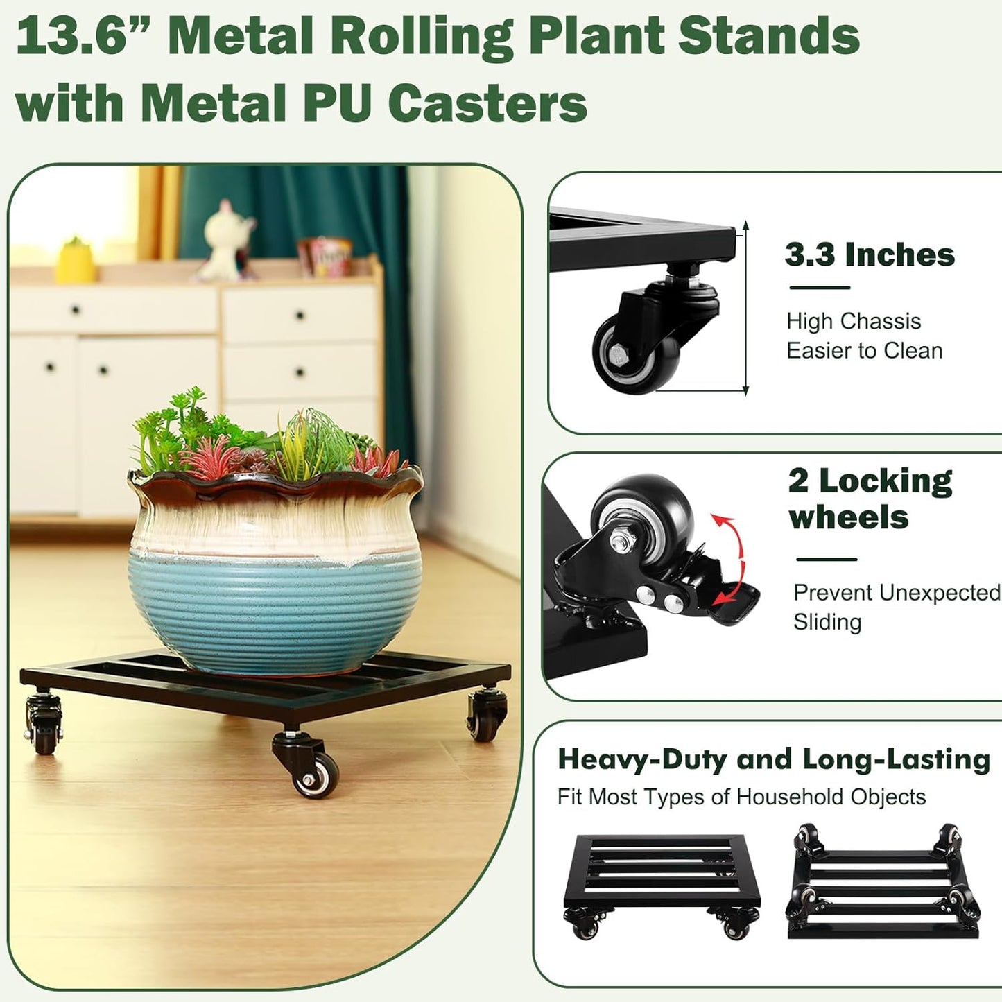 Moveable Wheel Plant Stand