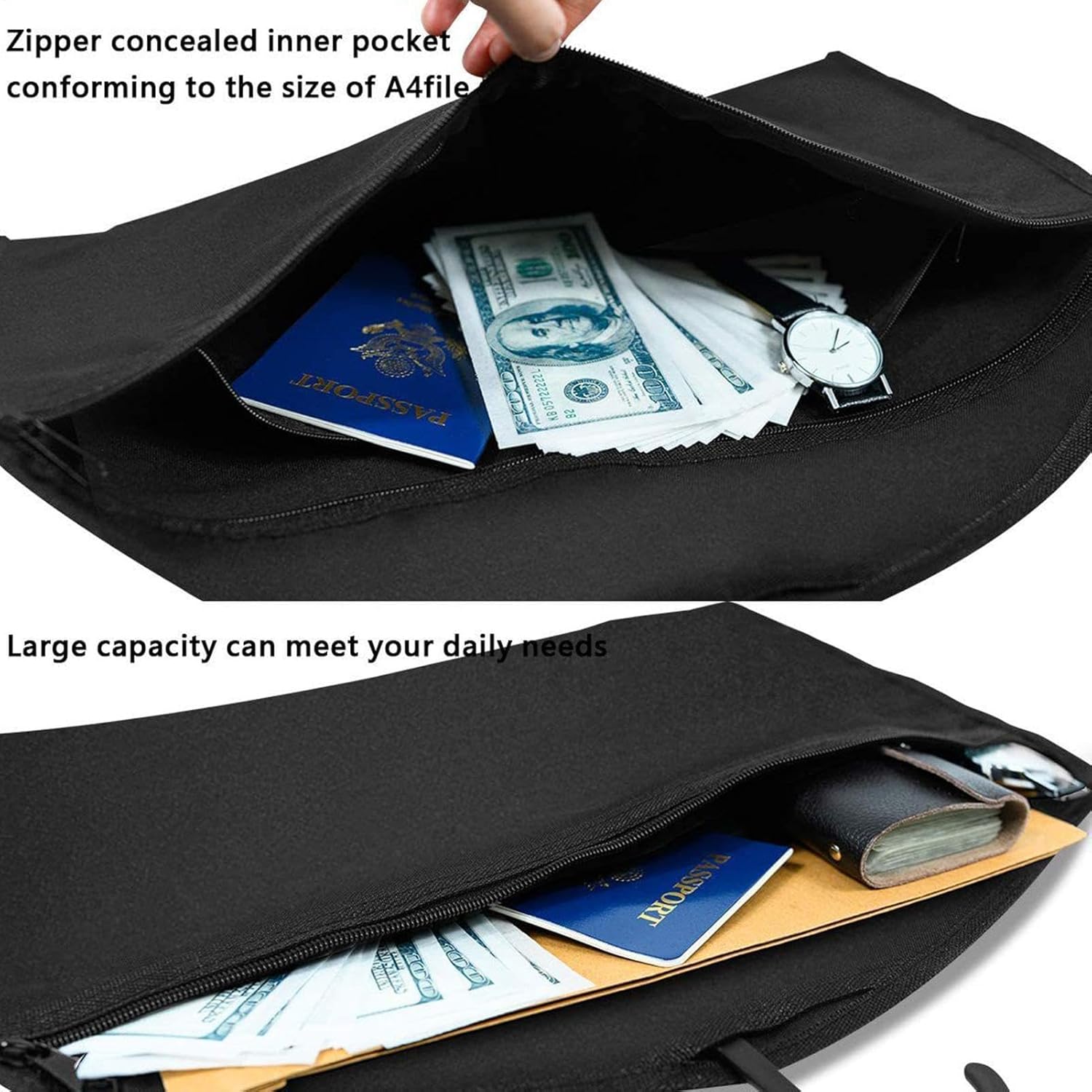 Hanger Document Holder Zipper Pouch