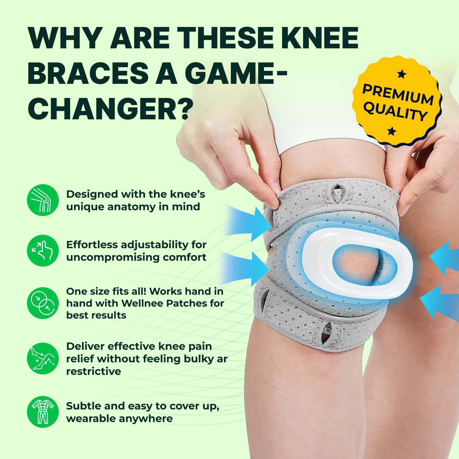 Wellnee Knee Brace with Silicone Padding
