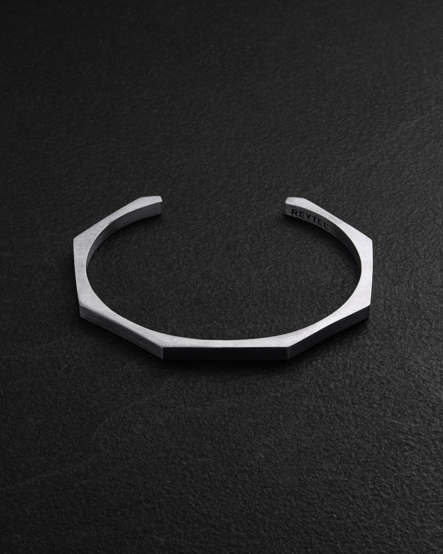 Stainless Steel Hexagon Cuff Bangle
