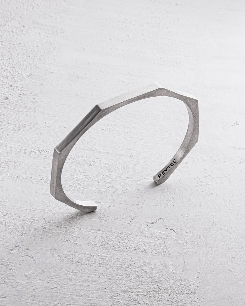 Stainless Steel Hexagon Cuff Bangle