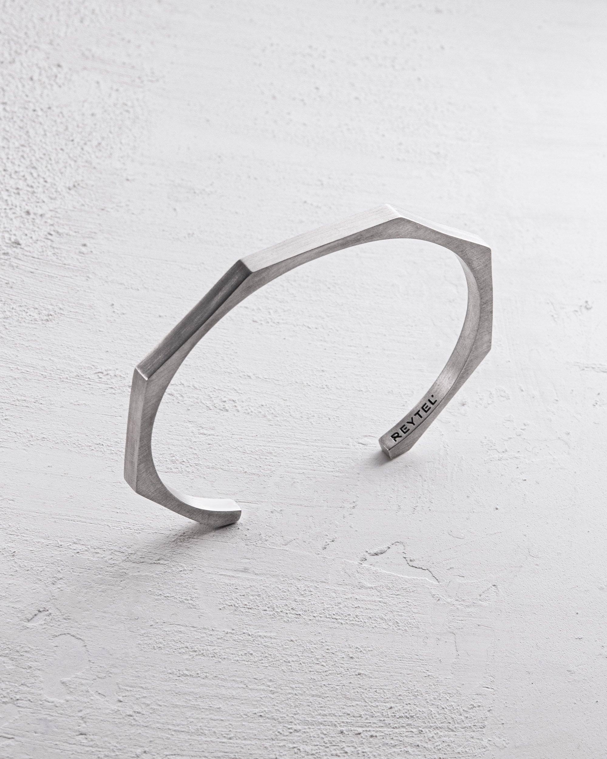 Stainless Steel Hexagon Cuff Bangle