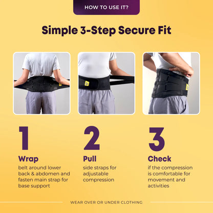 Lumbar Support Belt: 8-Stabilizer Ortho-Grade Back Support