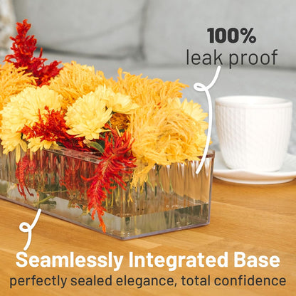 Acrylic Rectangular Floral Centerpiece