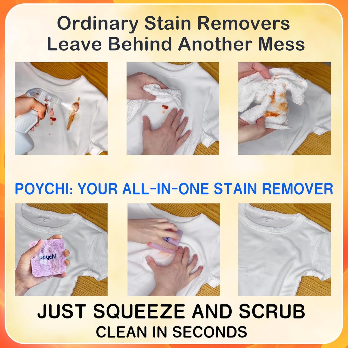 REUSABLE MAGICAL FIBER STAIN REMOVER SPONGES