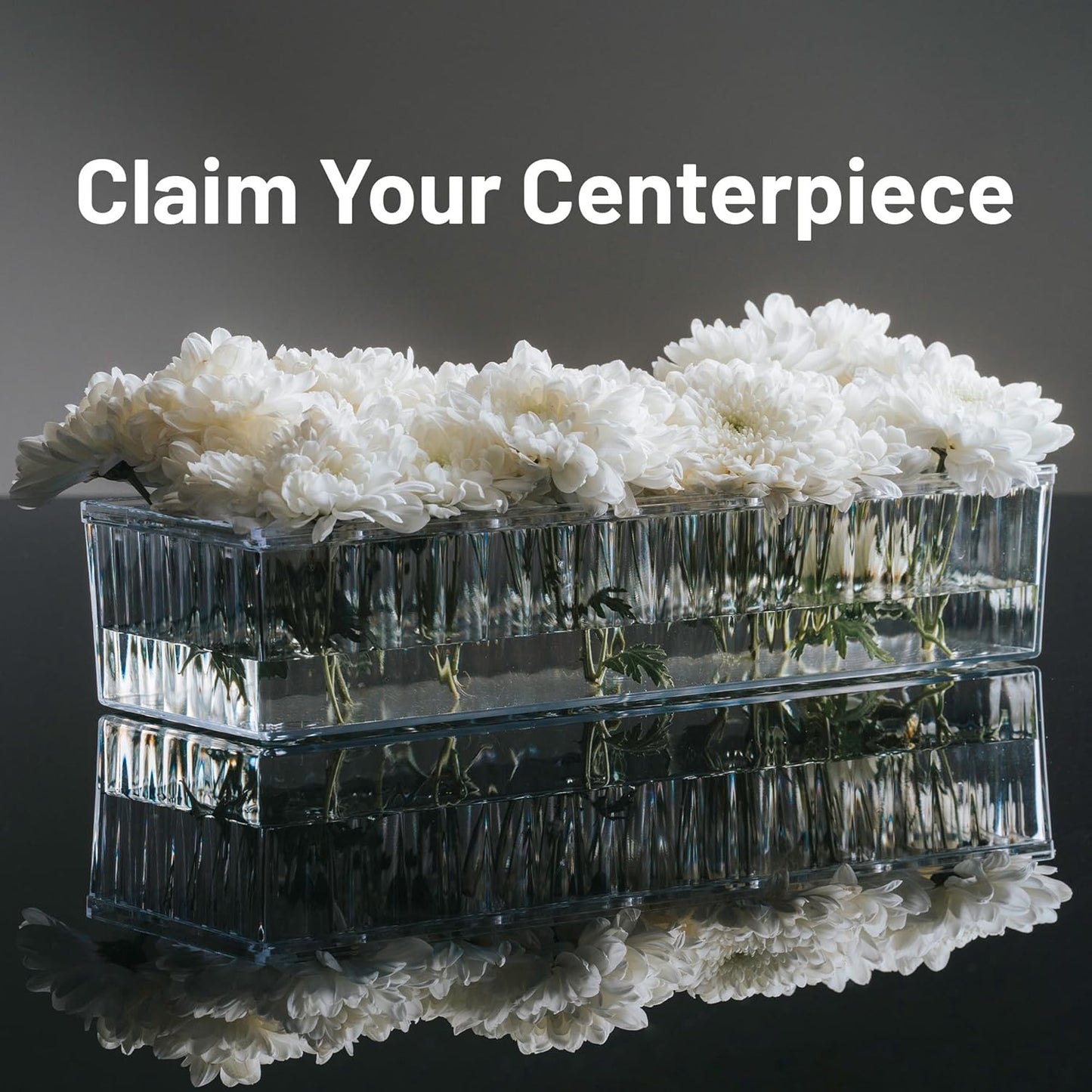 Acrylic Rectangular Floral Centerpiece