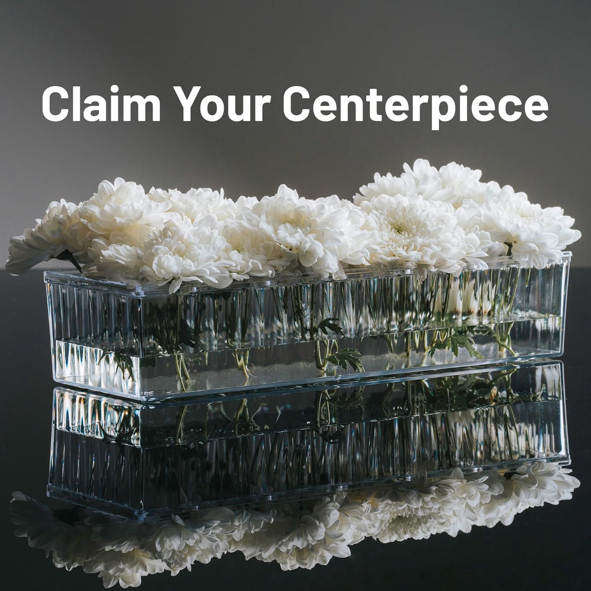 Acrylic Rectangular Floral Centerpiece