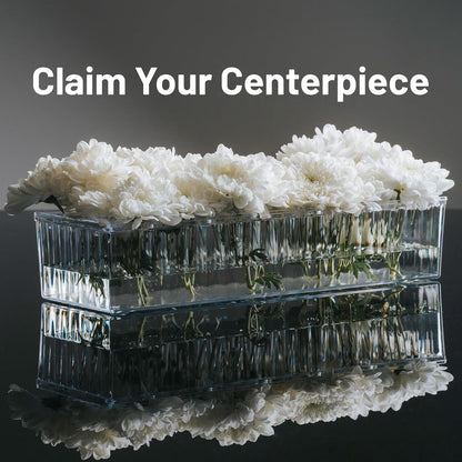Acrylic Rectangular Floral Centerpiece
