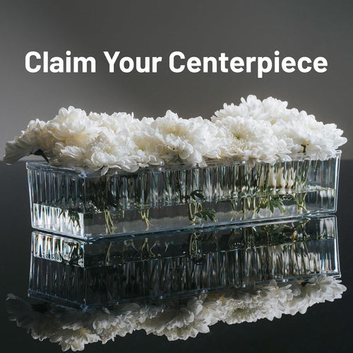 Acrylic Rectangular Floral Centerpiece