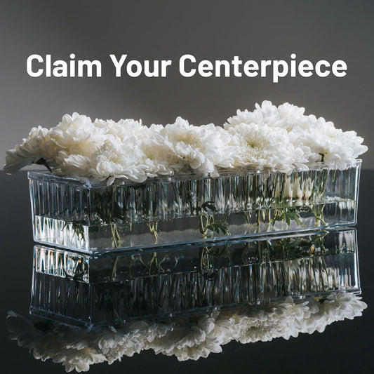 Acrylic Rectangular Floral Centerpiece