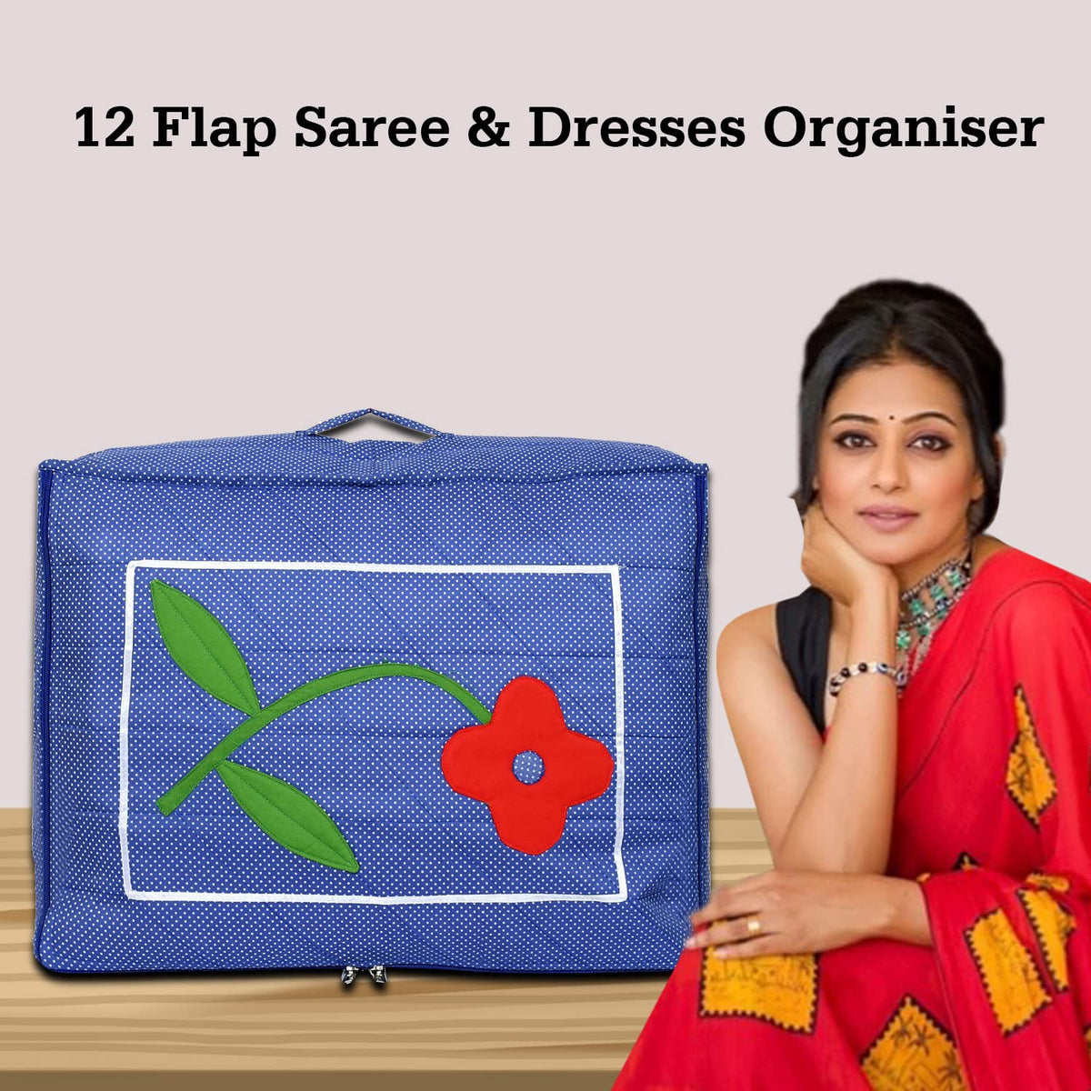 12 Flap Foldable Saree Cover for Clothes