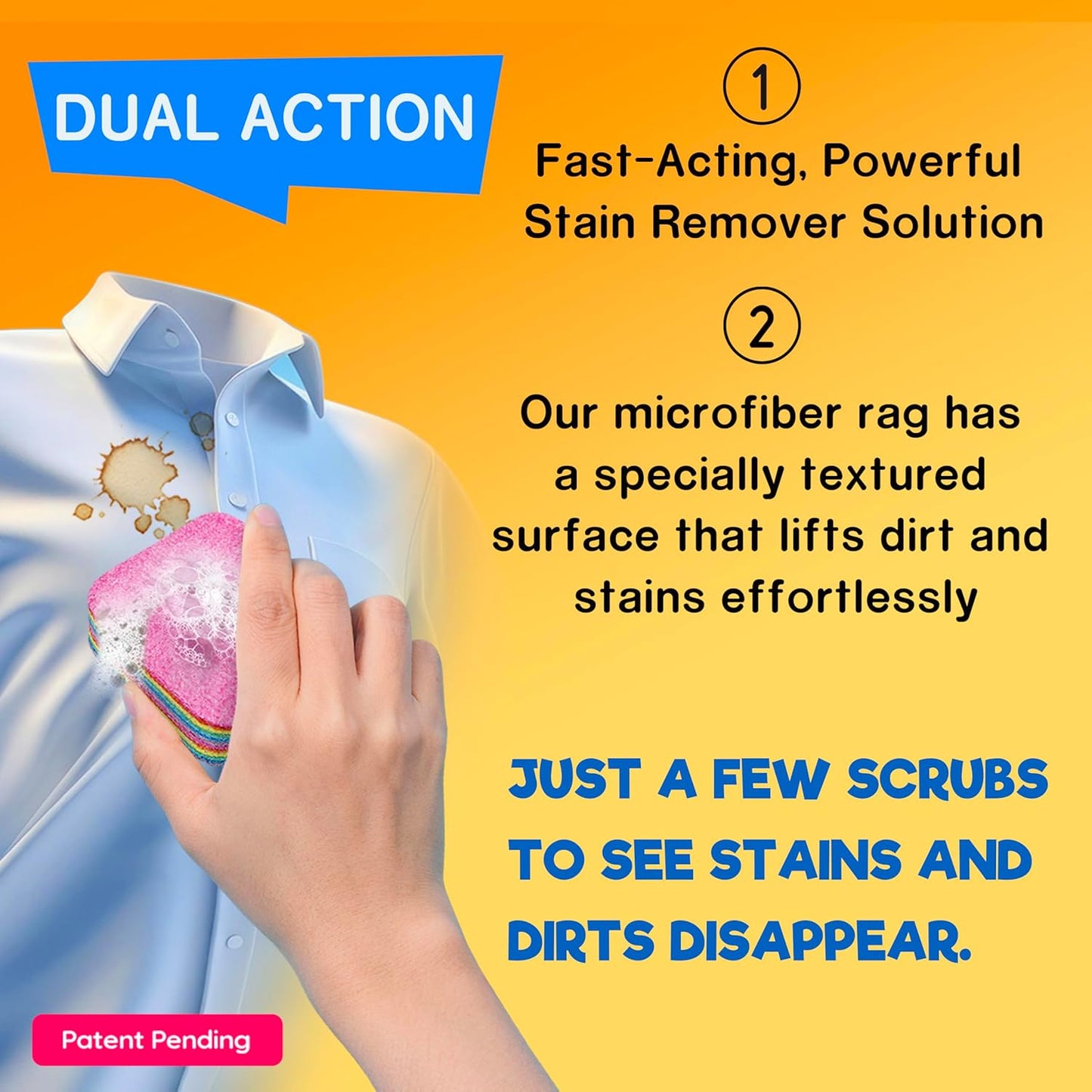 REUSABLE MAGICAL FIBER STAIN REMOVER SPONGES