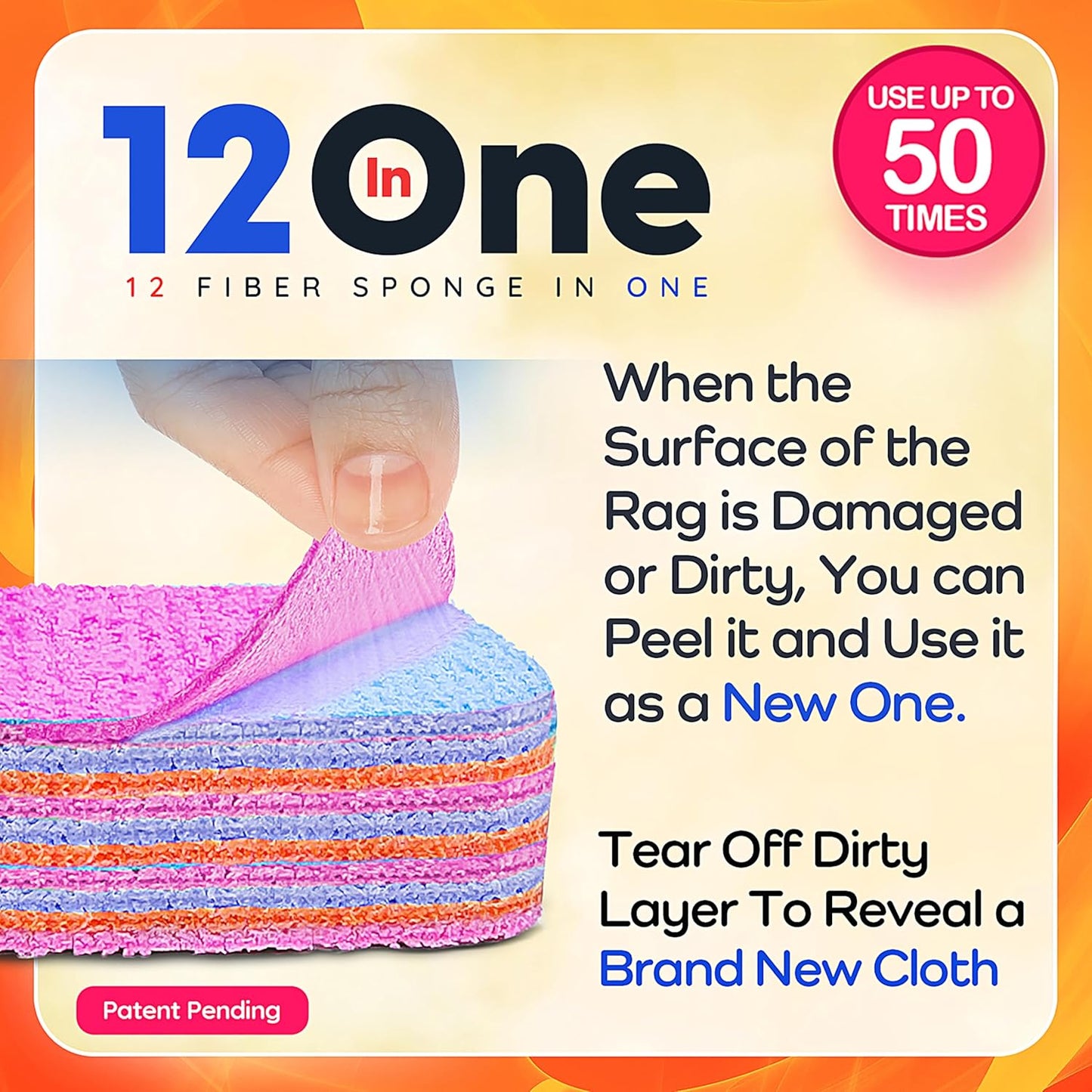REUSABLE MAGICAL FIBER STAIN REMOVER SPONGES