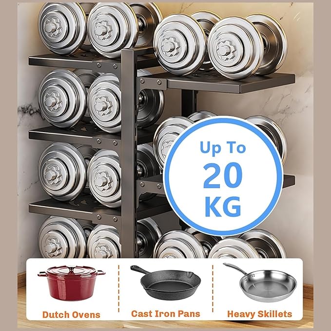 Kitchen Counter Pan Rack Organizer
