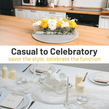 Acrylic Rectangular Floral Centerpiece