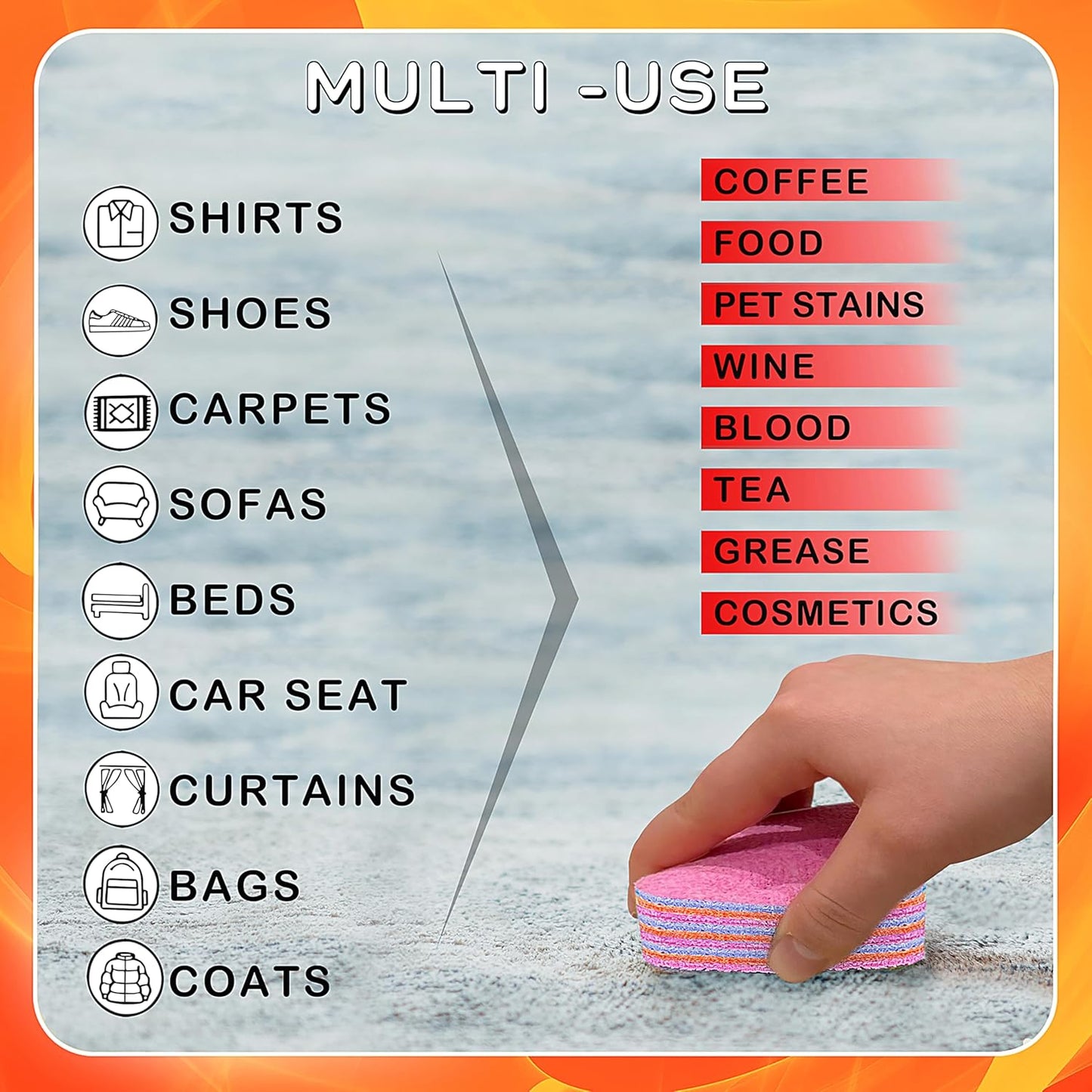 REUSABLE MAGICAL FIBER STAIN REMOVER SPONGES