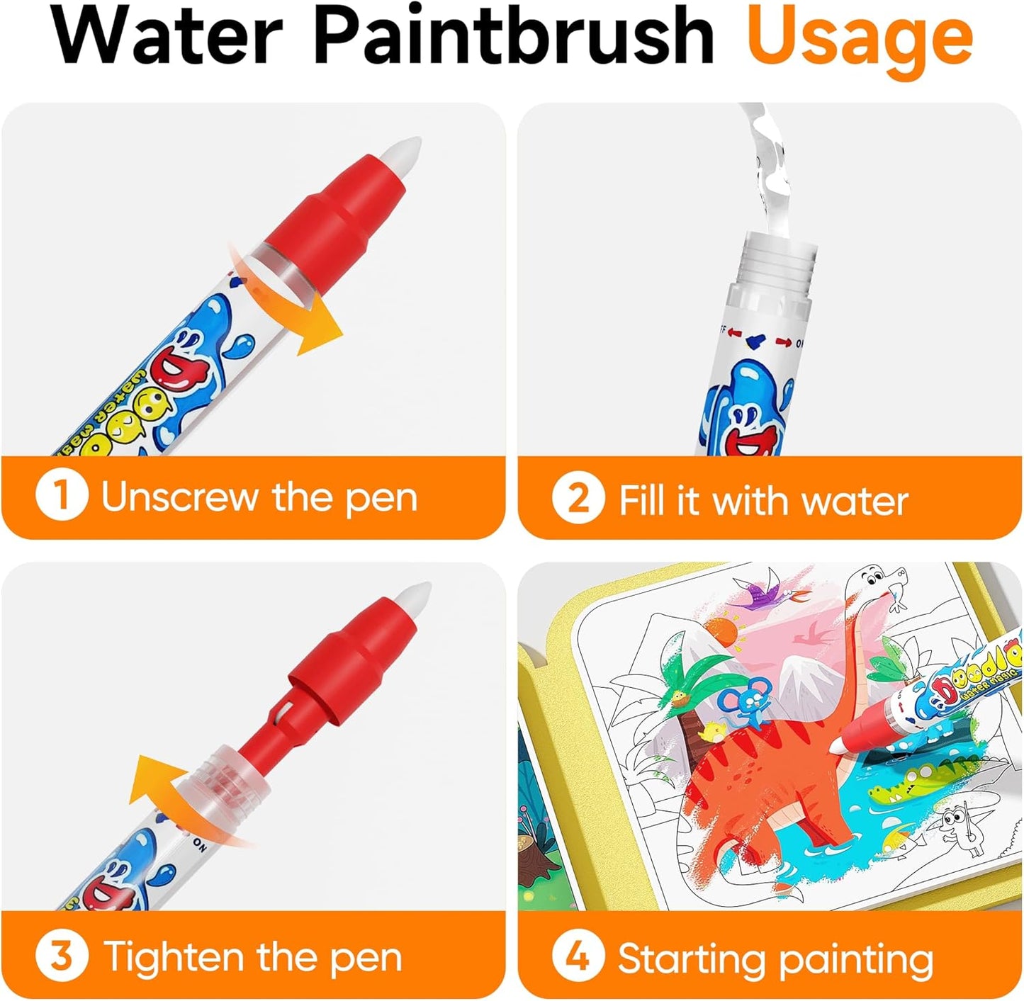 Reusable Water Painting Books for Kids