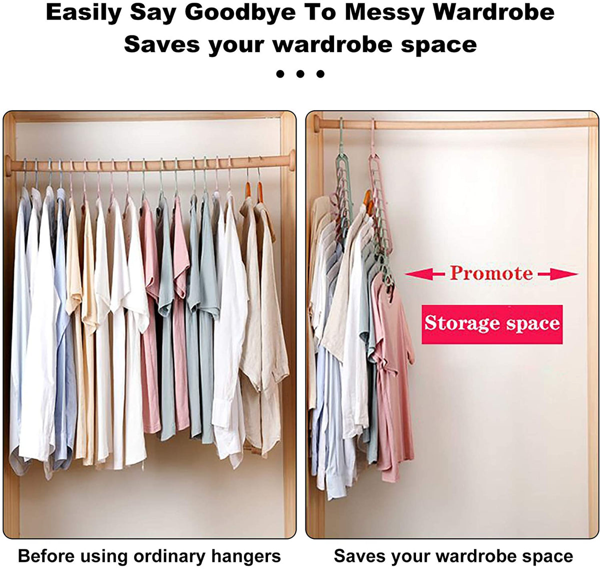 9 Hole Magic Rotating Hanger | Smart Cloth Organizer