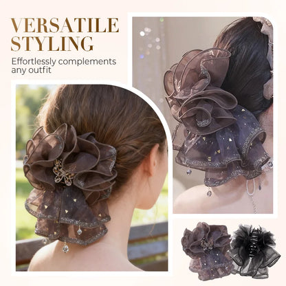 Ruffled Butterfly Hair Claw Clip