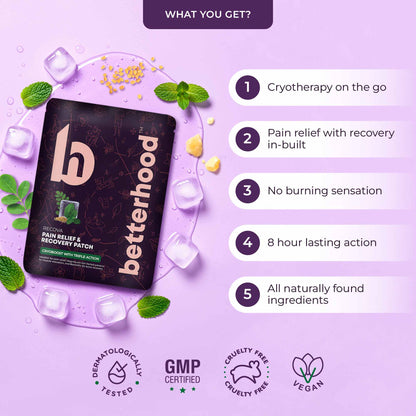 Cryogel Relief & Recovery Patches for Aches - Menthol, Boswelia & Magnesium Blend - 5pc