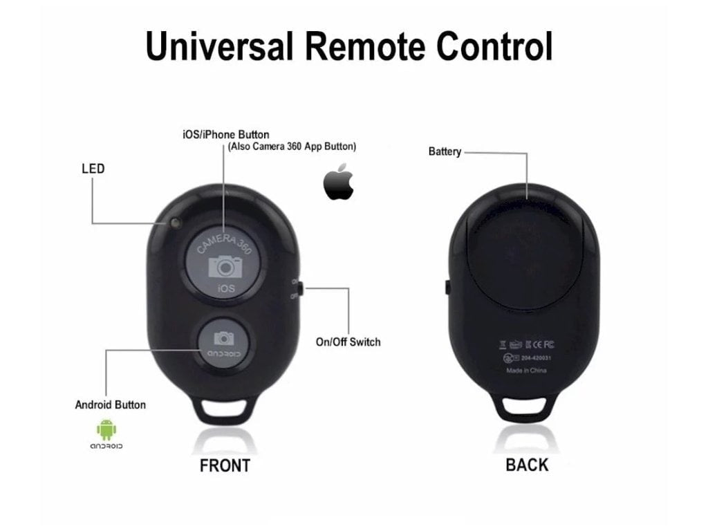 Wireless Bluetooth Selfie Camera Remote Control Shutter