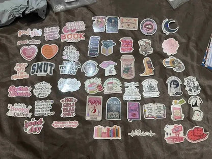 50 PCS Bookaholics Kindle Stickers Vinyl Stickers
