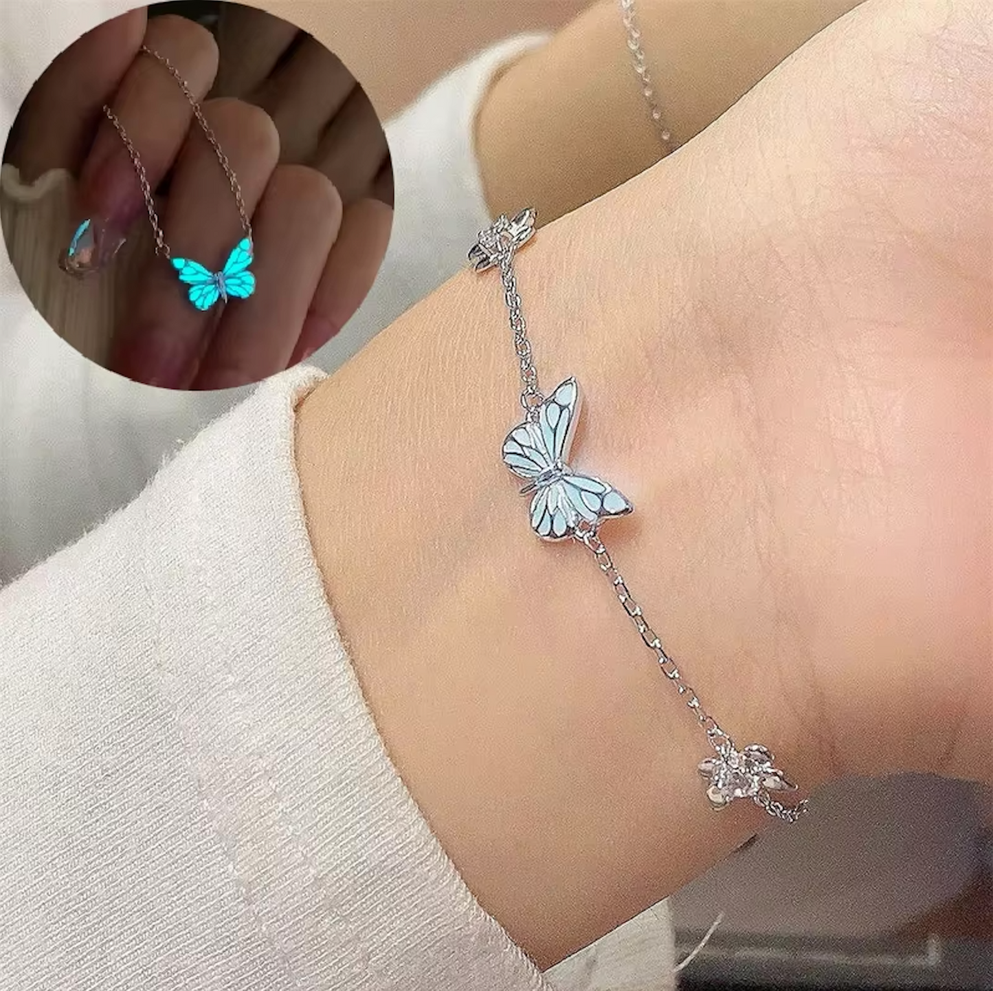 Luminous Dream Blue Butterfly bracelet