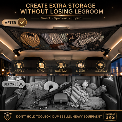 Double Layer Car Roof Storage Organizer