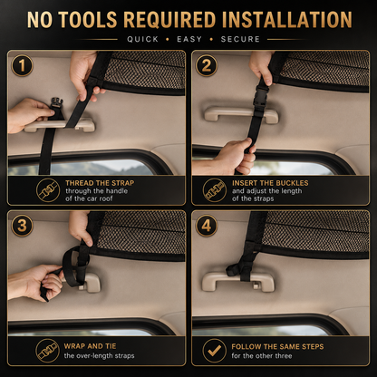 Double Layer Car Roof Storage Organizer