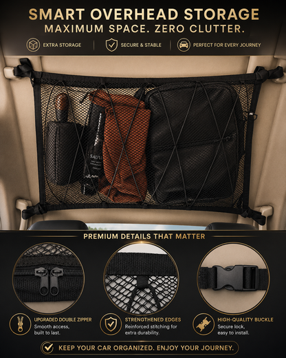 Double Layer Car Roof Storage Organizer