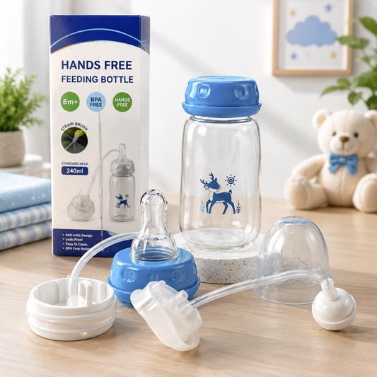 Hands-Free Baby Feeding Bottle