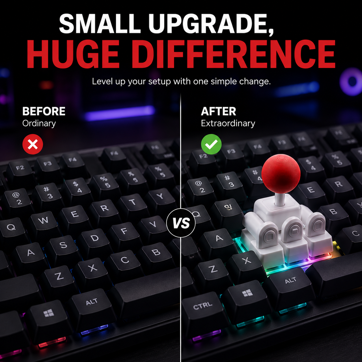 3D Printed Gaming Joystick Keycaps