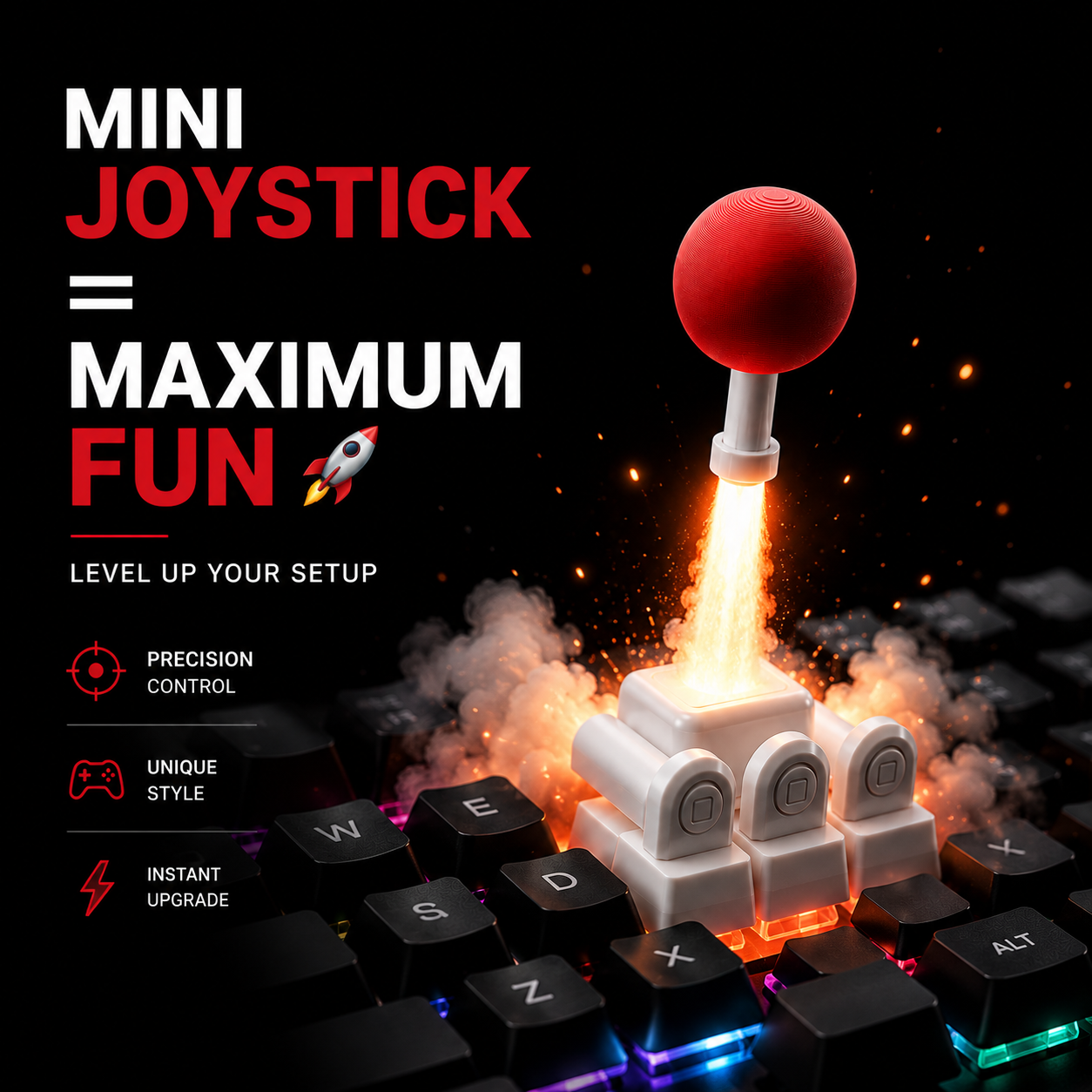 3D Printed Gaming Joystick Keycaps