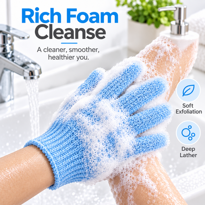 Exfoliating Bath Hand Glove Scrubber Sponge For Bathing