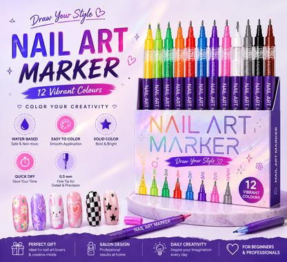 Magic Reusable Nail Art Marker ( Allow To Open )