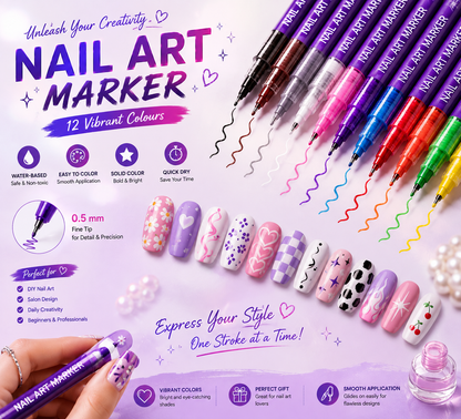 Magic Reusable Nail Art Marker ( Allow To Open )