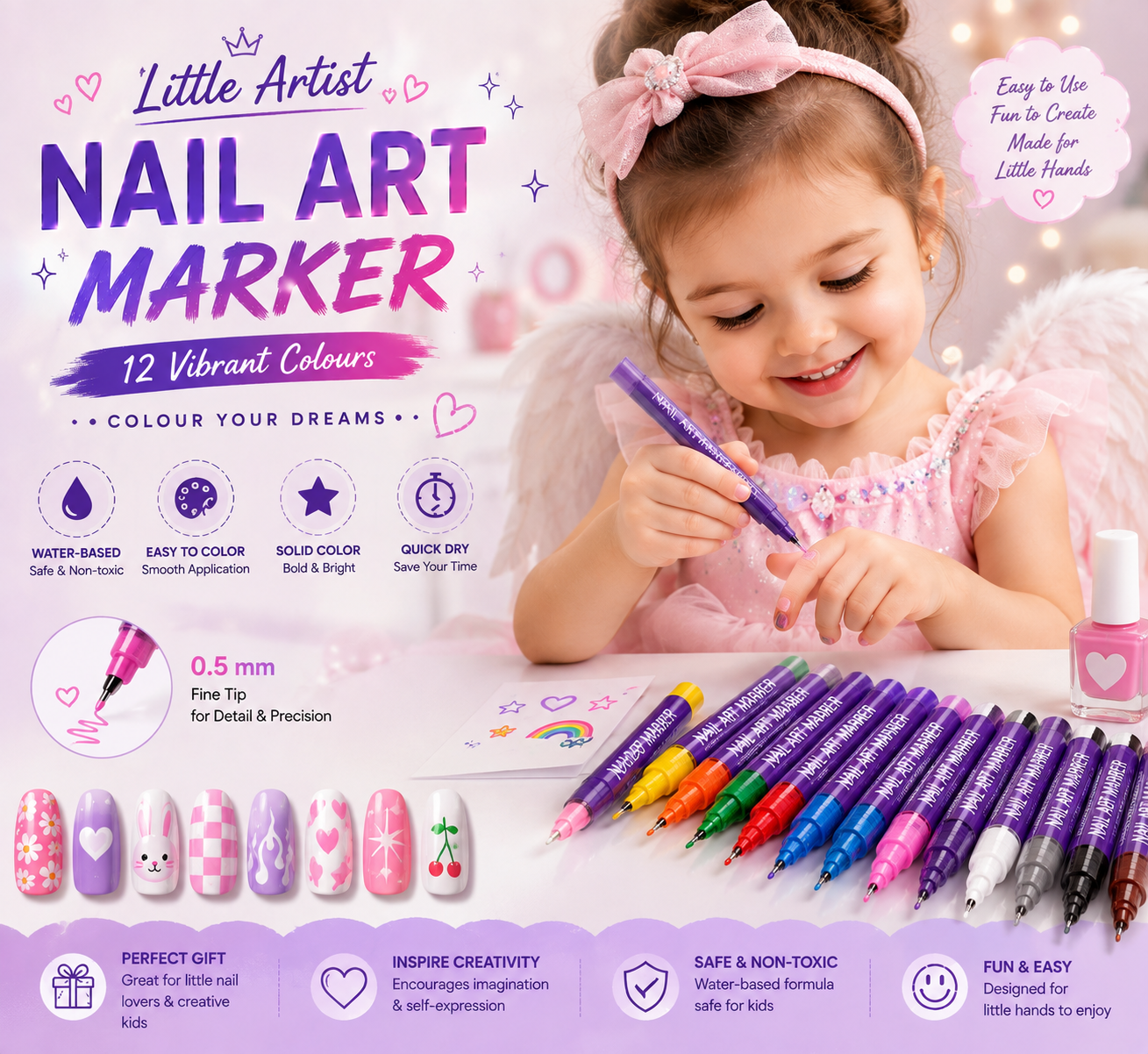Magic Reusable Nail Art Marker ( Allow To Open )