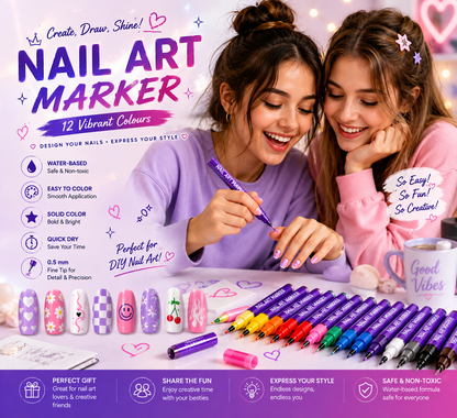 Magic Reusable Nail Art Marker ( Allow To Open )