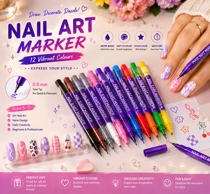 Magic Reusable Nail Art Marker ( Allow To Open )