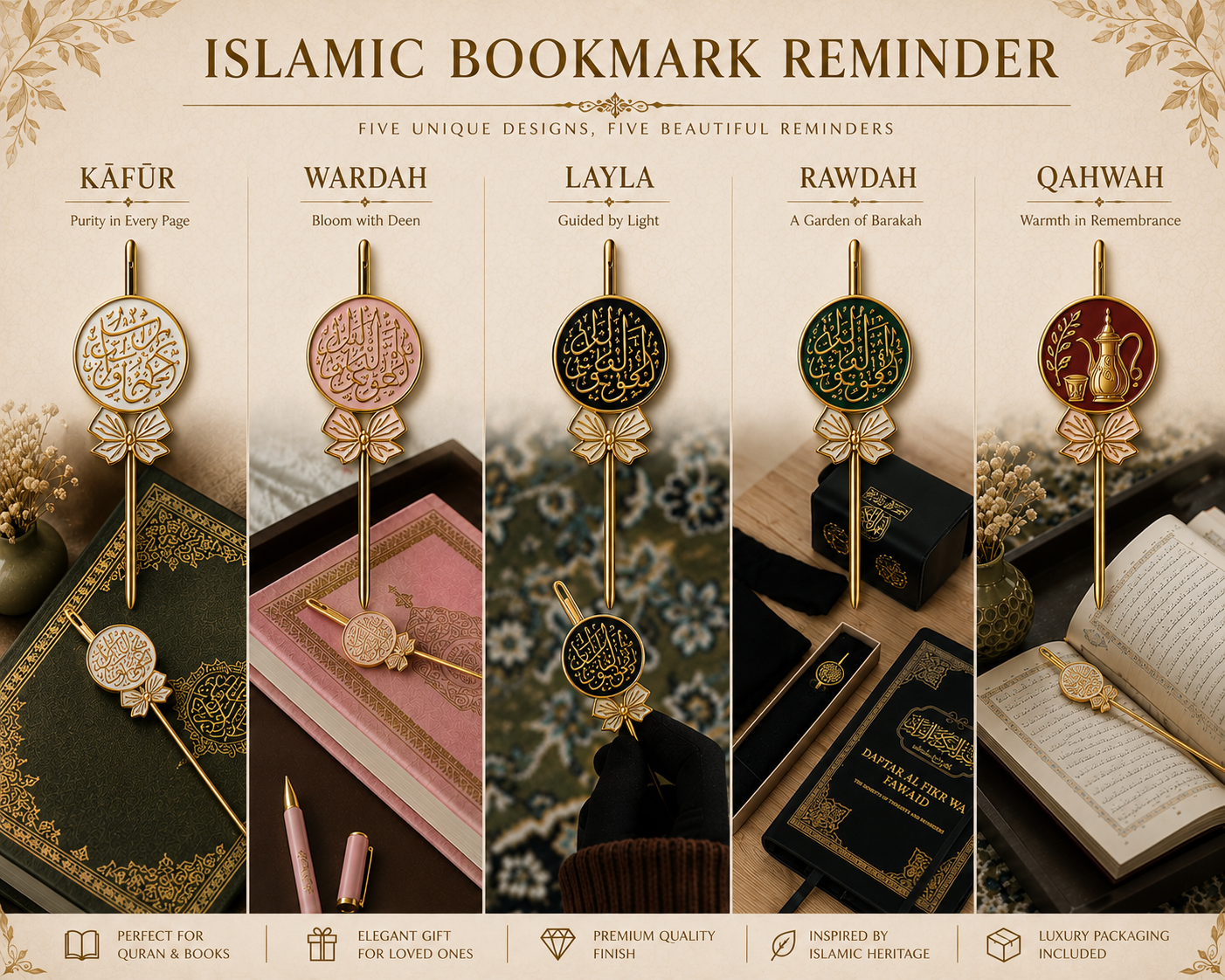 Elegant Quran Reading Bookmark