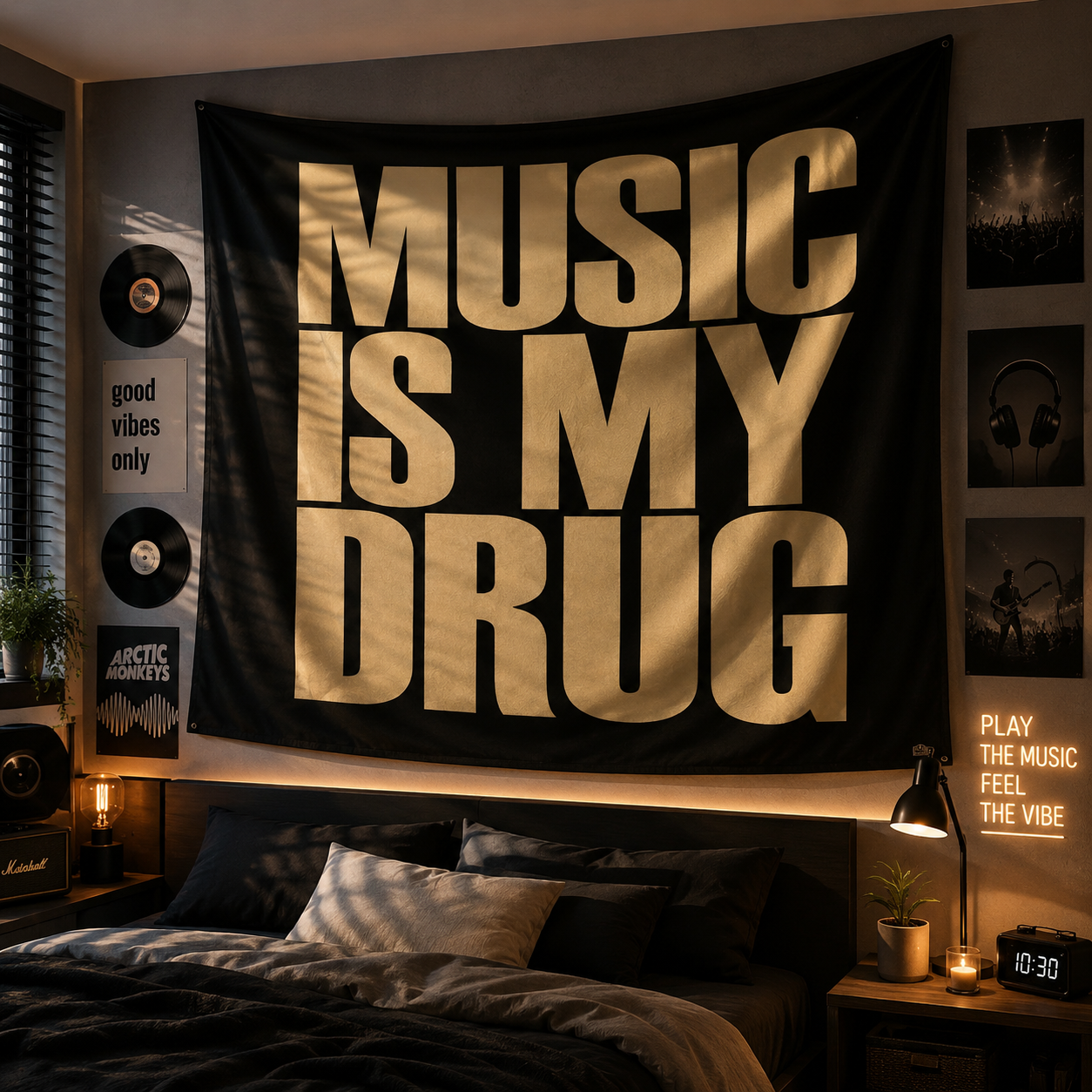 ''MUSIC IS MY DRUG'' FLAG