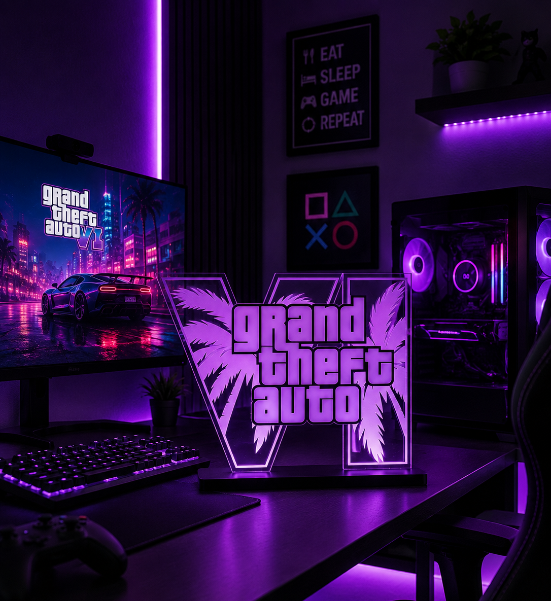 CUSTOM GTA ACRYLIC LED LAMP